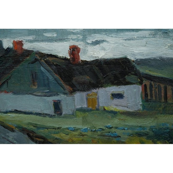 Image 1 of Peinture à l'huile suédoise vintage Paysage par John Börén, années 1960