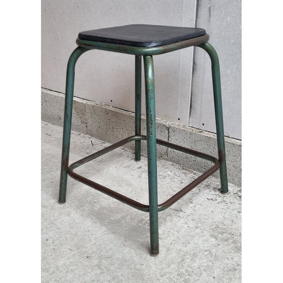 Image 1 of Ensemble de 6 tabourets industriels vintage par Gaston Cavaillon pour Mullca