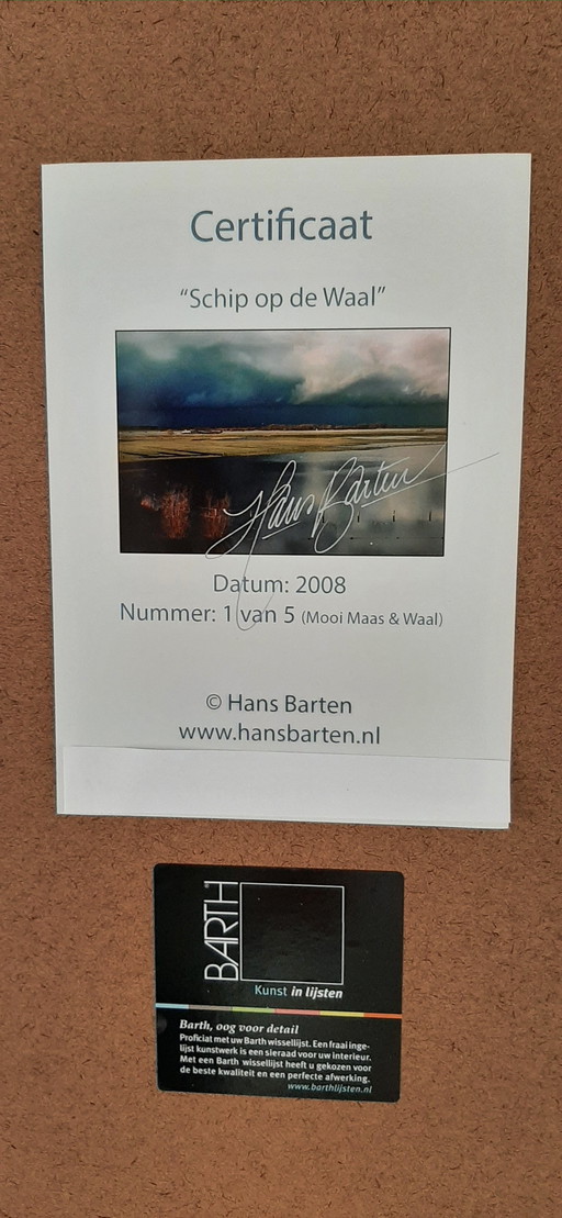 Hans Barten - Bateau sur le Waal