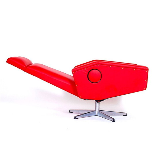 Image 1 of Paire de fauteuils réglables rouges - années 1970