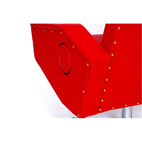 Image 1 of Paire de fauteuils réglables rouges - années 1970