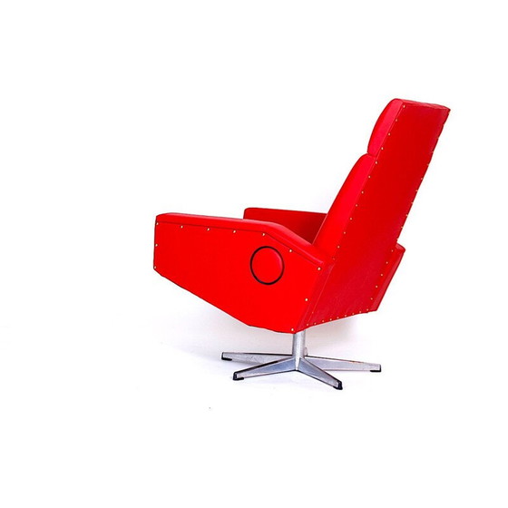 Image 1 of Paire de fauteuils réglables rouges - années 1970