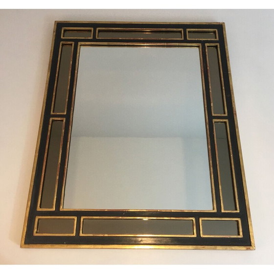 Image 1 of Miroir vintage en bois doré et polychrome, 1970