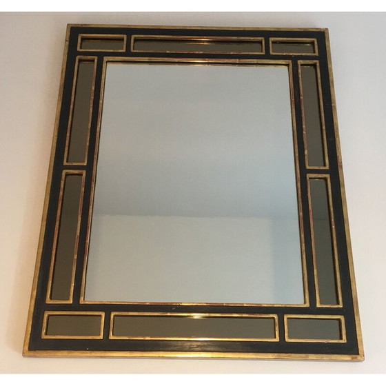Image 1 of Miroir vintage en bois doré et polychrome, 1970