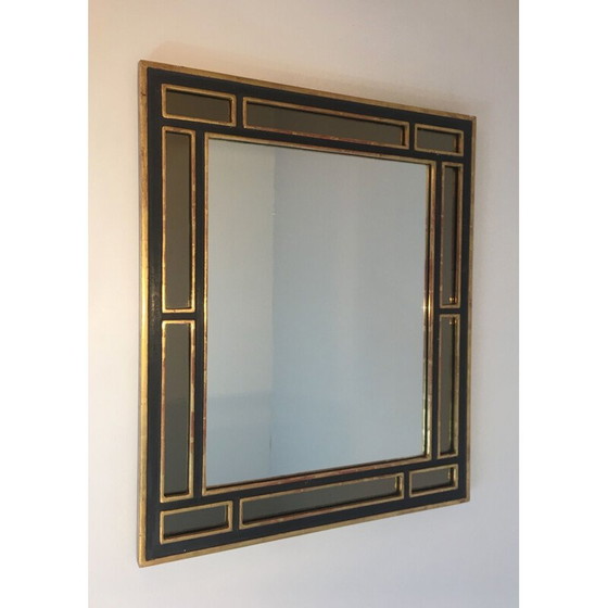 Image 1 of Miroir vintage en bois doré et polychrome, 1970