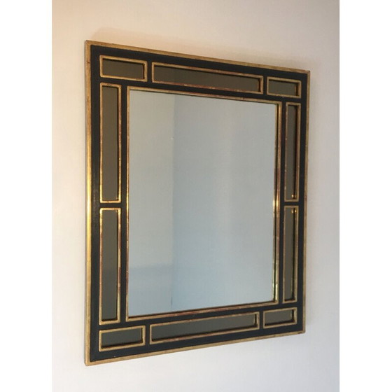 Image 1 of Miroir vintage en bois doré et polychrome, 1970