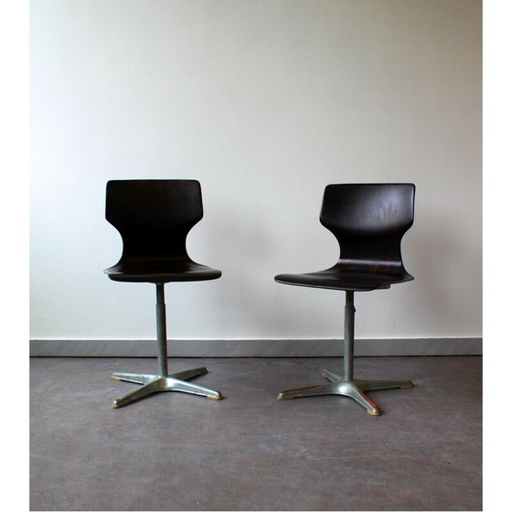 Image 1 of Paire de chaises évolutives vintage d'Adam Stegner pour Flötotto Pagholz, 1970