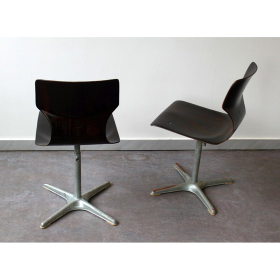 Image 1 of Paire de chaises évolutives vintage d'Adam Stegner pour Flötotto Pagholz, 1970