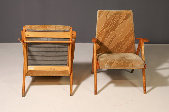 Image 1 of Paire de fauteuils tchécoslovaques, années 1960