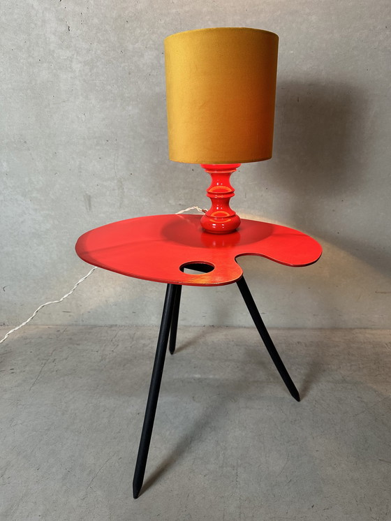 Image 1 of Table d'appoint vintage 'Expo 58' - Bois Manu - Lucien De Roeck