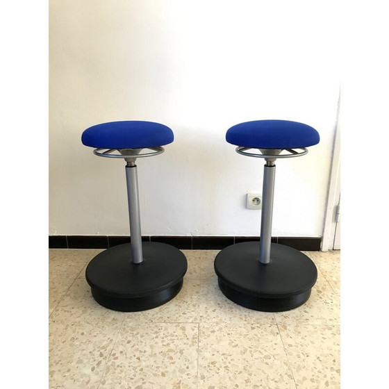 Image 1 of Paire de tabourets vintage Comforto 1 par Haworth Studio, 2000