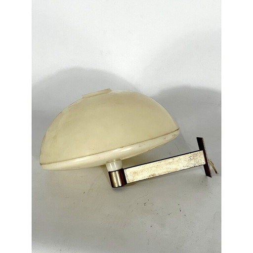 Applique vintage en laiton nickelé et plastique, Italie 1960