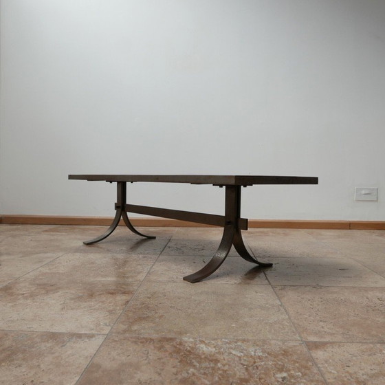 Image 1 of Table basse brutaliste du milieu du siècle, Belgique 1970