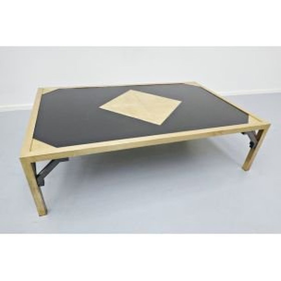 Image 1 of Table basse vintage en laiton par Christian Krekels, Belgique 1970