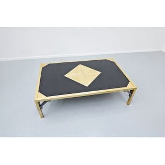 Image 1 of Table basse vintage en laiton par Christian Krekels, Belgique 1970