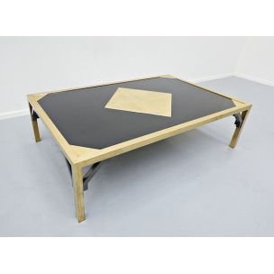 Image 1 of Table basse vintage en laiton par Christian Krekels, Belgique 1970