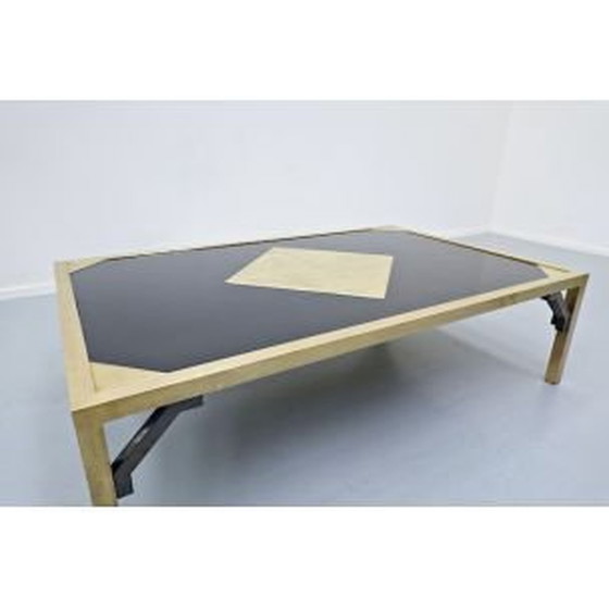 Image 1 of Table basse vintage en laiton par Christian Krekels, Belgique 1970