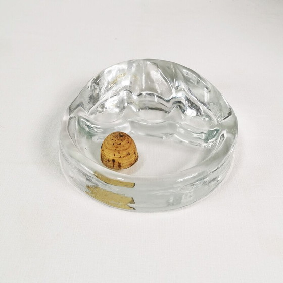 Image 1 of Cendrier vintage en verre épais par Glasdesign Georgshutte, Allemagne 1970