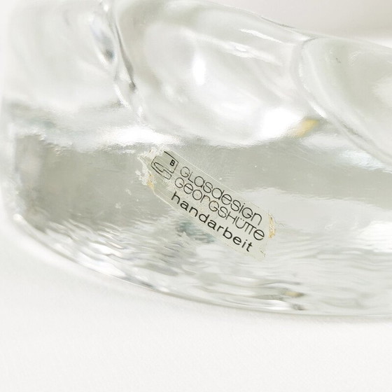 Image 1 of Cendrier vintage en verre épais par Glasdesign Georgshutte, Allemagne 1970