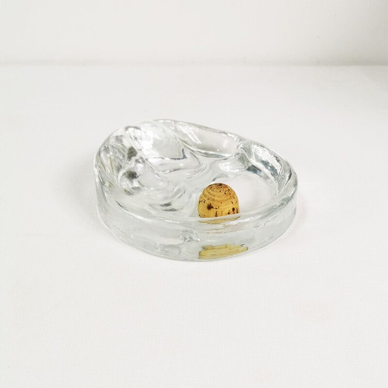 Image 1 of Cendrier vintage en verre épais par Glasdesign Georgshutte, Allemagne 1970