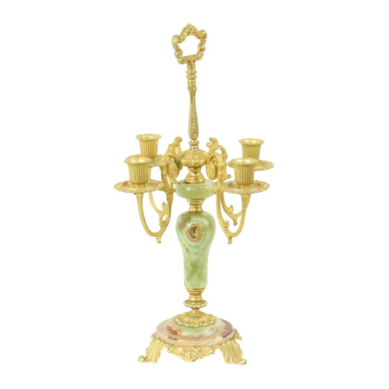 Image 1 of Chandelier 4 Benig Onyx Marble