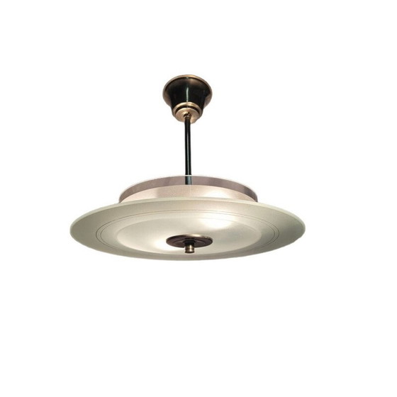 Image 1 of Lampe suspendue soucoupe volante vintage, 1920