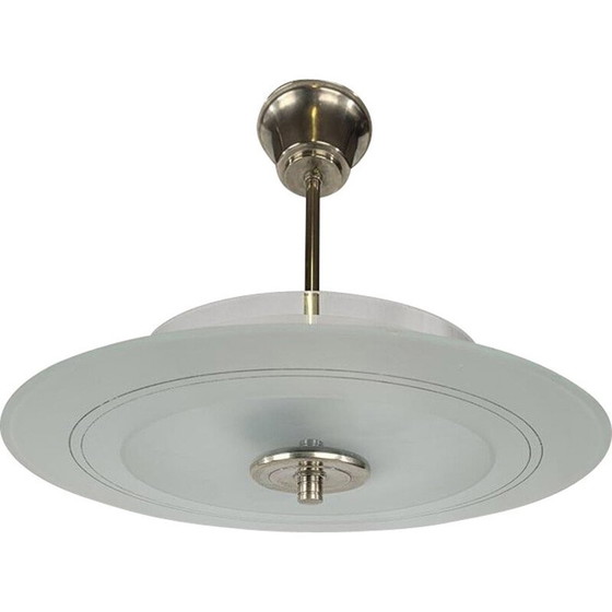 Image 1 of Lampe suspendue soucoupe volante vintage, 1920