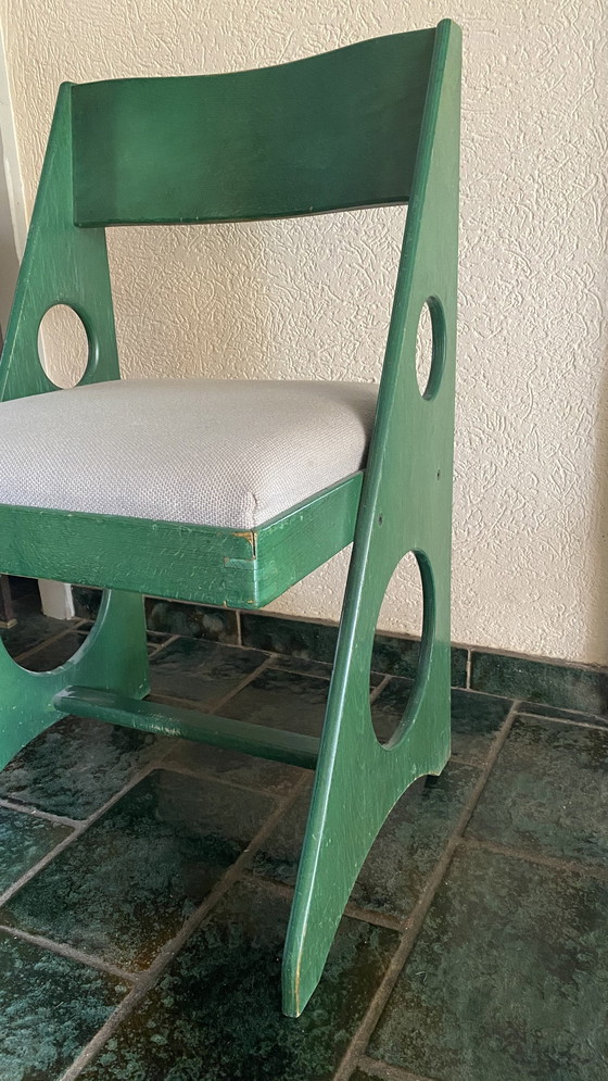 Image 1 of Design Vintage 4 Chaises Vert Bois Marklund ?