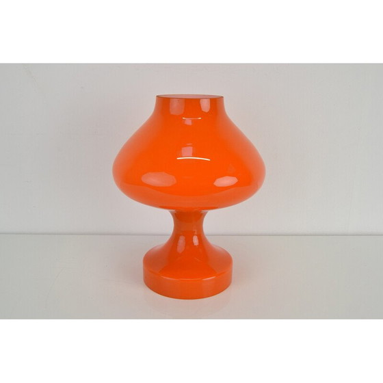 Image 1 of Lampe de table vintage en verre orange par Valasske Mezirici, Tchécoslovaquie 1970