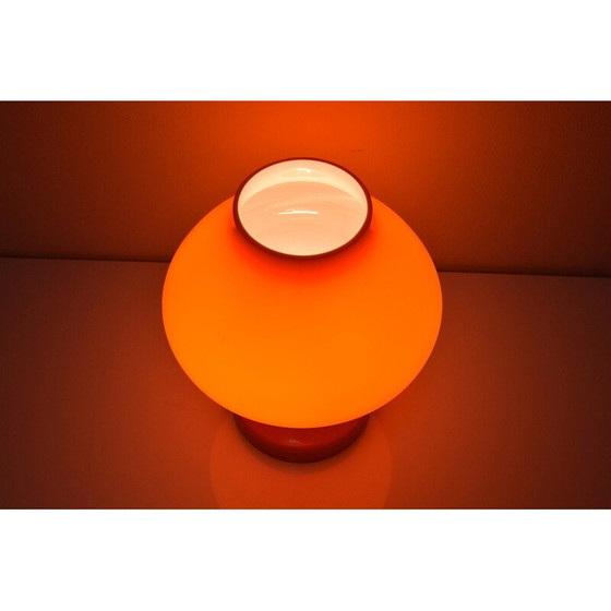 Image 1 of Lampe de table vintage en verre orange par Valasske Mezirici, Tchécoslovaquie 1970