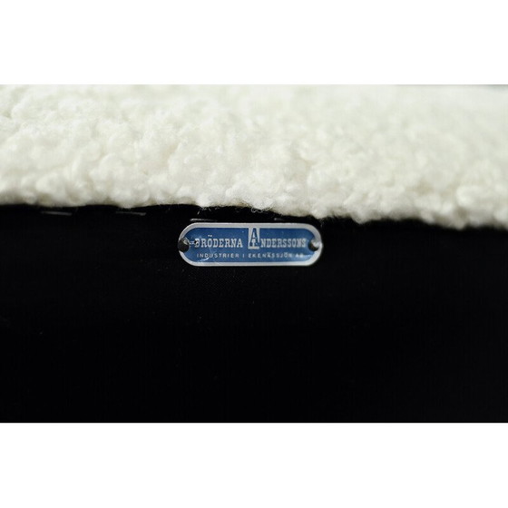 Image 1 of Fauteuil vintage en teck blanc pour Bröderna Anderssons, Suède 1960