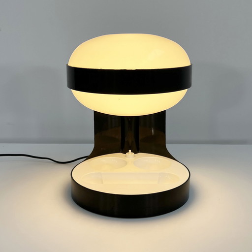 Lampe de table Kd29 noire par Joe Colombo pour Kartell, 1960S