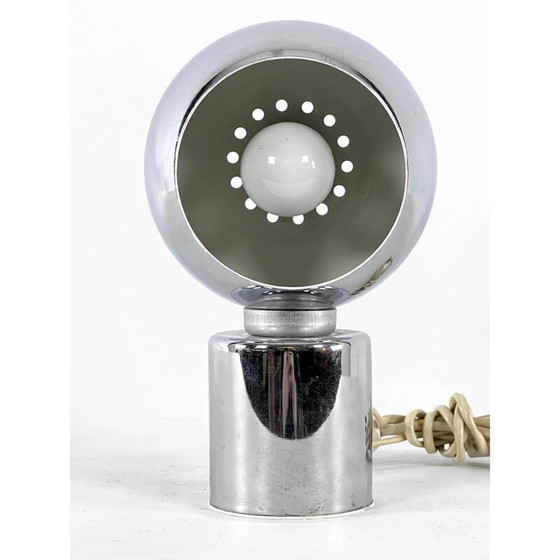 Image 1 of Lampe de table italienne Space Age vintage chromée par Reggiani