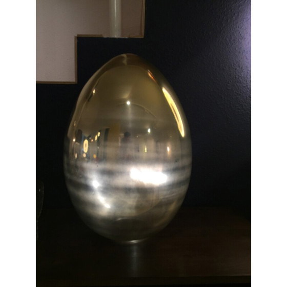 Image 1 of Lampe vintage à œuf en verre doré, 2000