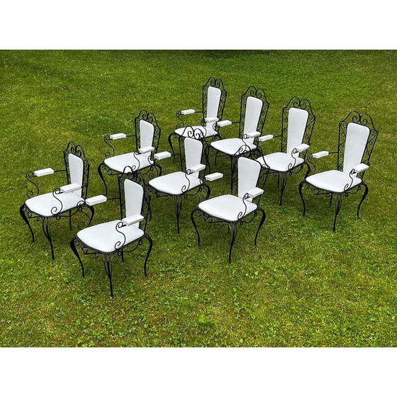 Image 1 of Fauteuil de jardin vintage en fer forgé, France 1940