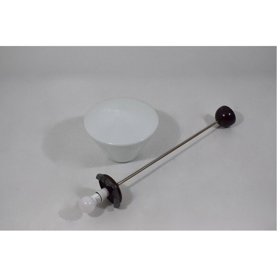 Image 1 of Suspension moderniste vintage, verre opalin, 1930