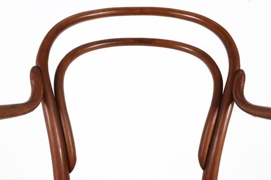 Image 1 of Fauteuil vintage en bentwood avec cannage, 1950