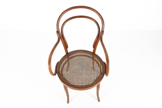 Image 1 of Fauteuil vintage en bentwood avec cannage, 1950