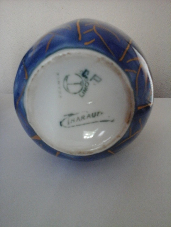 Image 1 of Vase Art/Déco En Porcelaine Limoges  Par Camille Tharaud 15.8Cm 