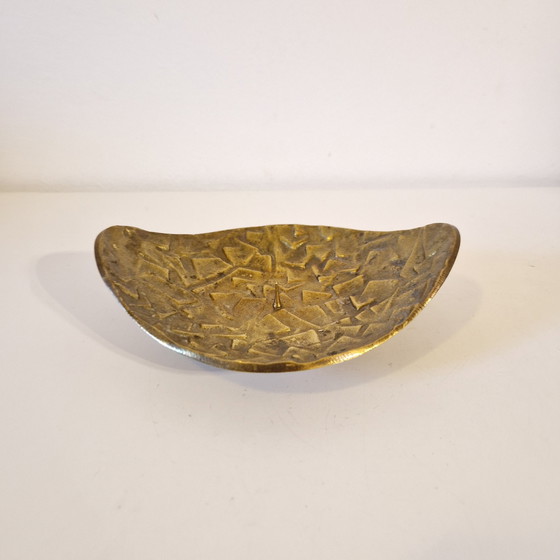 Image 1 of Chandelier en laiton brutaliste des années 1970