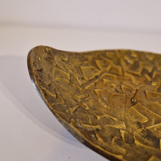 Image 1 of Chandelier en laiton brutaliste des années 1970