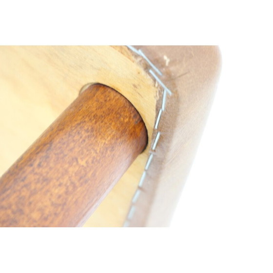 Image 1 of Tabouret vintage en cuir, Danemark 1960