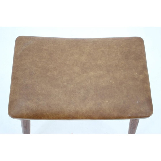Image 1 of Tabouret vintage en cuir, Danemark 1960