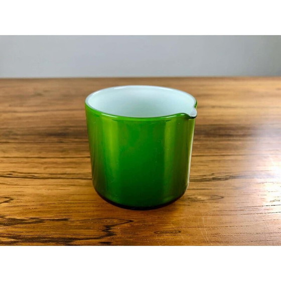 Image 1 of Crémier et sucrier vintage en verre vert par Michael Bang, Danemark 1970