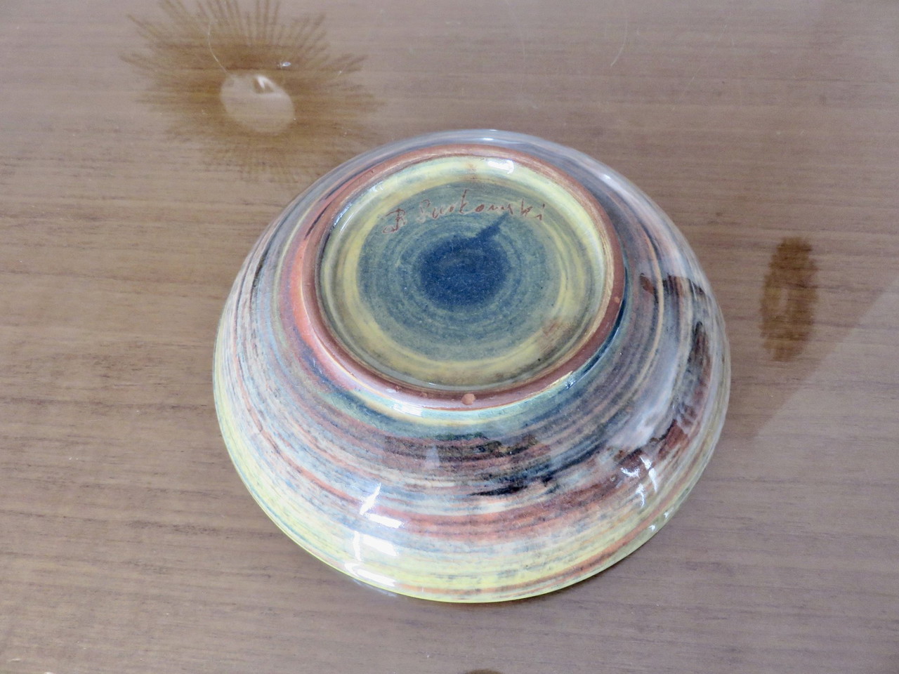 COUPE GRAND PLAT Vide Poche Retro Vintage En Céramique Signé Vallauris