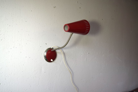 Image 1 of Vintage Red Table Lamp Lampe de table 1960