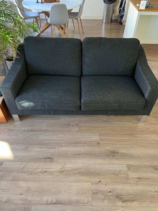 Leolux Design Sofa Incl Hocker Anthracite