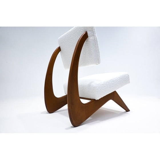 Image 1 of Paire de chaises vintage en bois et blanc, Italie