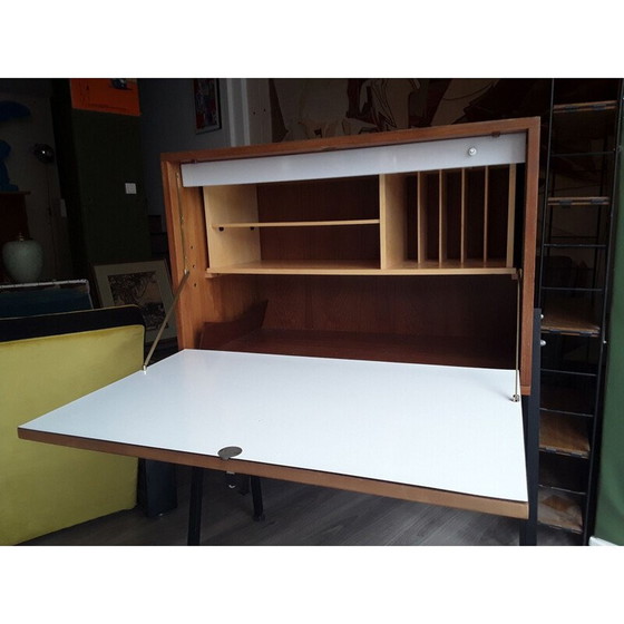 Image 1 of Secrétaire vintage en frêne par Pierre guariche, 1950