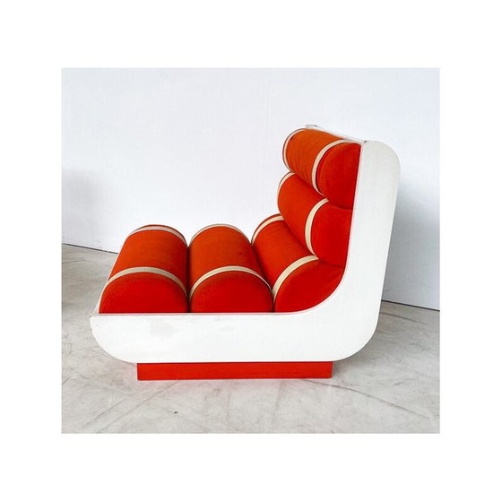 Image 1 of Paire de fauteuils rouges vintage, Italie 1960